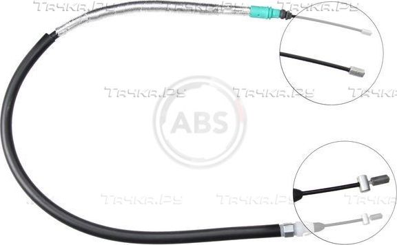Трос ручника (тросик ручного тормоза) ABS. Артикул K16588