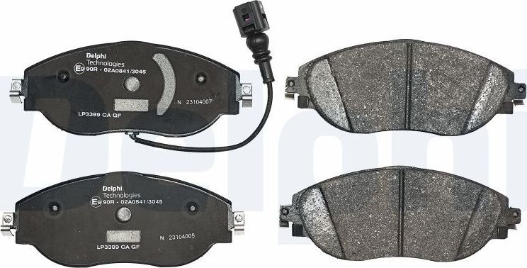 Тормозные колодки Delphi (Low-Metallic). Артикул LP3389