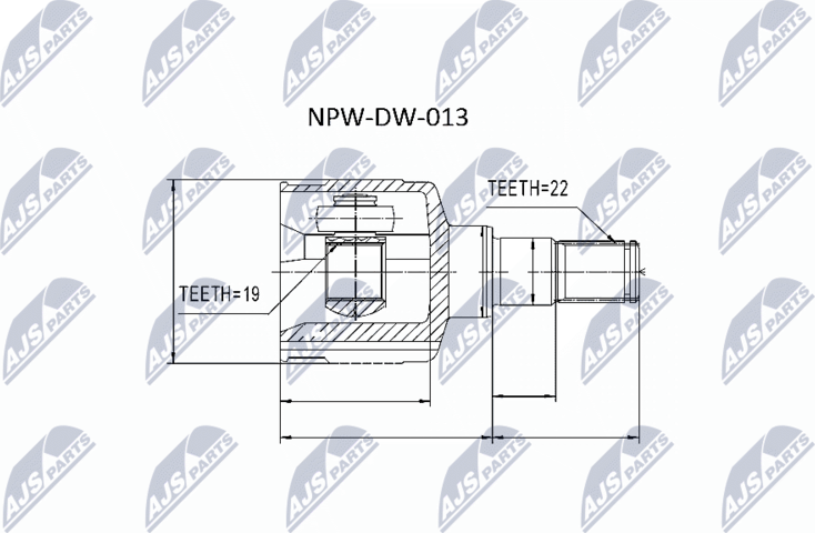 Шрус внутренний (граната) NTY. Артикул NPW-DW-013