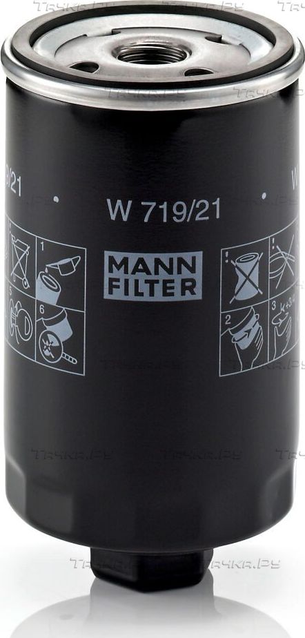 Масляный фильтр Mann-Filter для Volkswagen Polo II 1987-1990. Артикул W 719/21