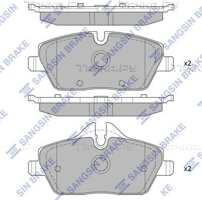 Тормозные колодки Sangsin Hi-Q передние для MINI Coupe R58 2010-2015. Артикул SP2245