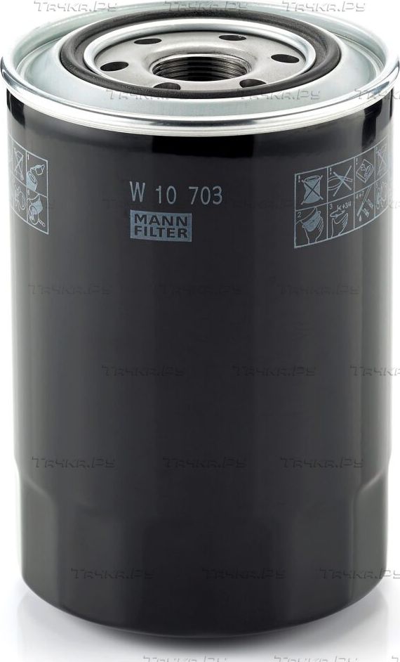 Масляный фильтр Mann-Filter для Hyundai HD78 2006-2026. Артикул W 10 703