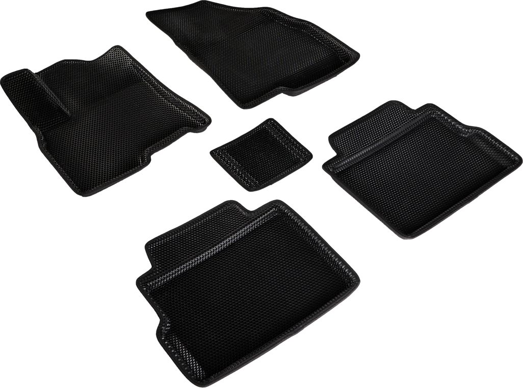 Коврики Seintex 3D EVA Соты для салона Chery Tiggo 7 Pro 2020-2026 ЧЕРНЫЕ. Артикул 98585
