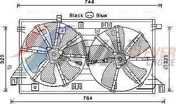 Вентилятор радиатора двигателя AVA. Артикул MZ7550
