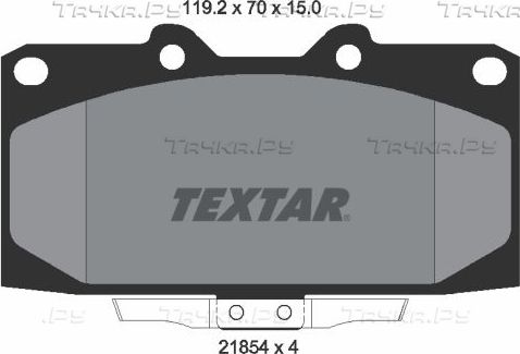 Тормозные колодки Textar передние для Nissan 200SX S14 1993-1999. Артикул 2185401