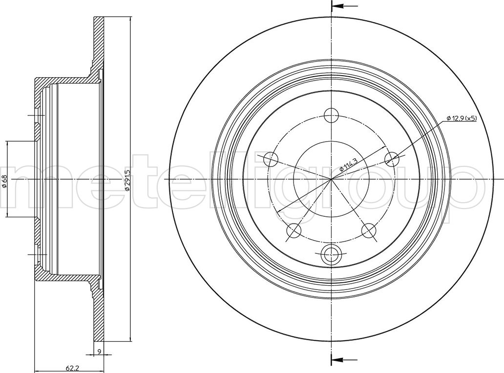Тормозной диск Metelli. Артикул 23-0903C