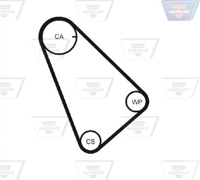 Ремень ГРМ Optibelt Optibelt-ZRK. Артикул ZRK 1048