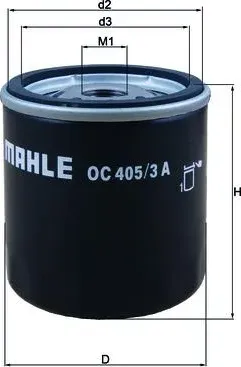 Фильтр масляный OPEL Astra MAHLE (Mahle/Knecht). Артикул OC4053A