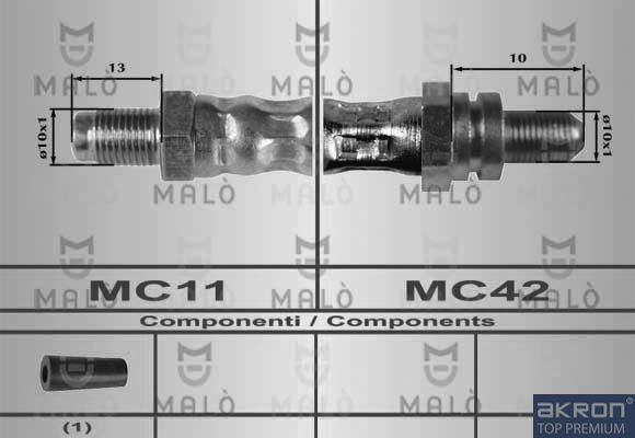 Тормозной шланг Malò. Артикул 80191