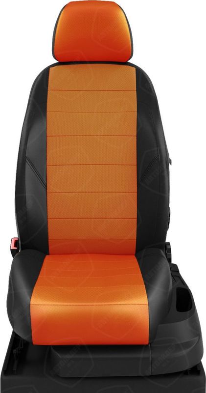 Чехлы Автолидер на сидения для Citroen C4 Grand Picasso (компактвэн 7 мест) 2018-2026, цвет Черный/Оранжевый. Артикул CI04-0112-EC09