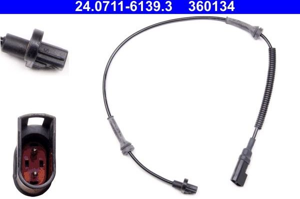 Датчик ABS ATE задний для Ford Tourneo Connect I 2002-2012. Артикул 24.0711-6139.3