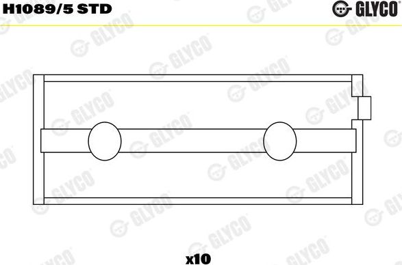 Вкладыши коренные Glyco. Артикул H1089/5 STD