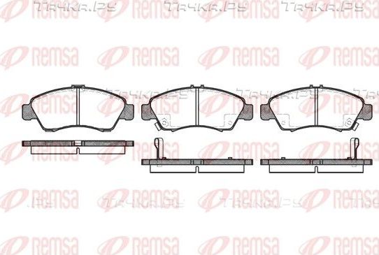 Тормозные колодки Remsa передние для Honda Civic VI 1994-2001. Артикул 0419.02