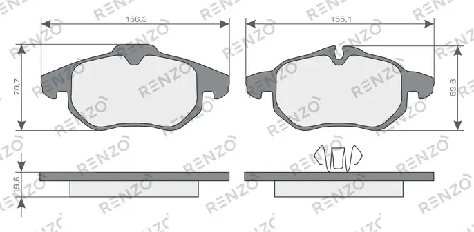 Колодки дисковые (Renzo). Артикул RNZ234