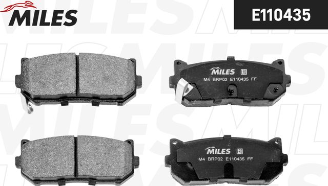 Тормозные колодки Miles (Semi-Metallic) задние для Kia Clarus II 1998-2001. Артикул E110435