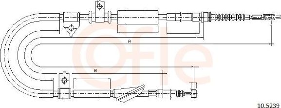Трос ручника (тросик ручного тормоза) Cofle. Артикул 10.5239