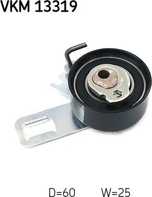 Натяжной ролик (натяжитель) ремня ГРМ SKF. Артикул VKM 13319