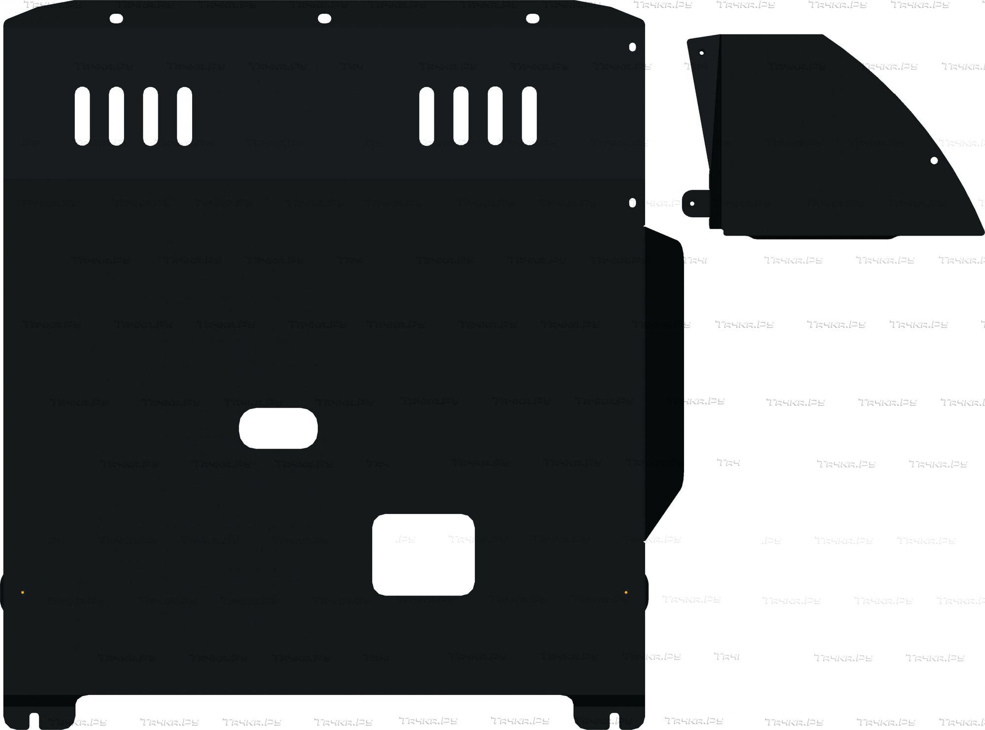 Защита Alfeco для картера и КПП Peugeot Boxer 2006-2026. Артикул ALF.17.08