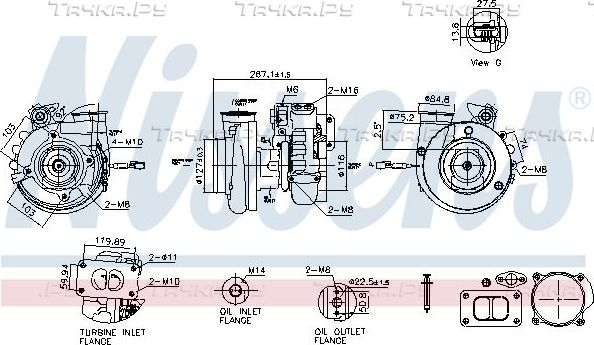 Турбина (турбокомпрессор) Nissens ** FACTORY NEW **. Артикул 93701