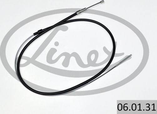 Трос ручника (тросик ручного тормоза) Linex. Артикул 06.01.31