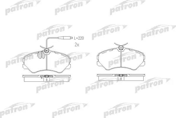 Тормозные колодки Patron передние для Citroen C25 1987-1994. Артикул PBP510