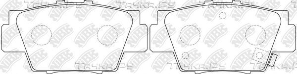 Тормозные колодки NiBK задние для Honda NSX I 1990-2005. Артикул PN8307