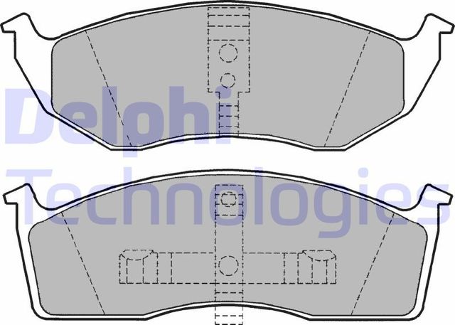 Тормозные колодки Delphi (Low-Metallic) передние для Chrysler Vision 1993-1994. Артикул LP1164