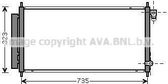 Радиатор кондиционера (конденсатор) AVA (алюминий). Артикул HD5222D