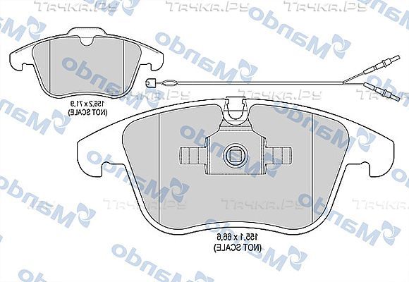 Тормозные колодки Mando передние для Land Rover Freelander II 2006-2014. Артикул MBF015226