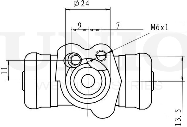 Цилиндр тормозной рабочий (Unio). Артикул BRC-20527