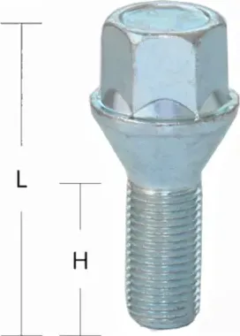 БОЛТ КОЛЕСА M12 Х 1,5 КОНУС L2652ММ S17ММ10.9 (Bimecc). Артикул B12