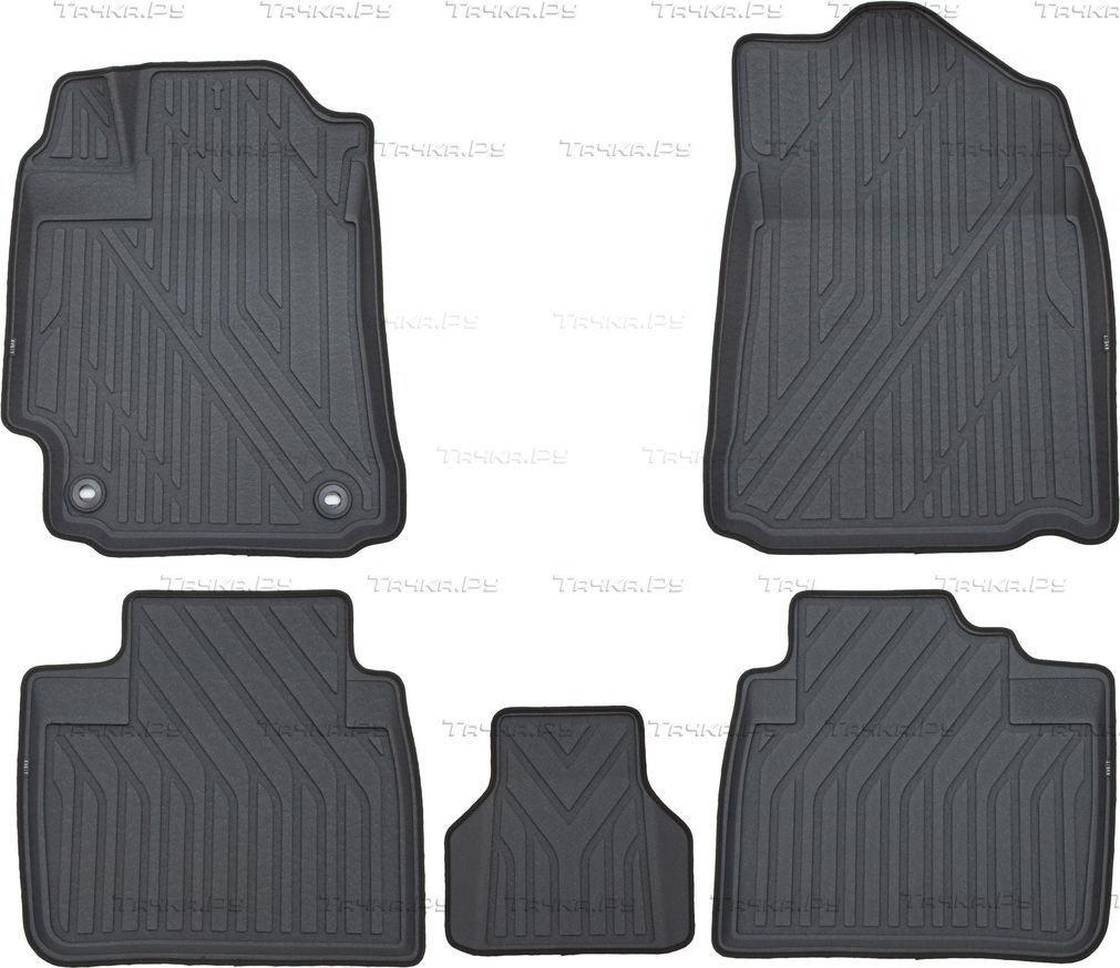 Коврики KVEST 3D для салона Toyota Camry XV50 2011-2014 Серый, черный кант. Артикул KVESTTYT00003Kg
