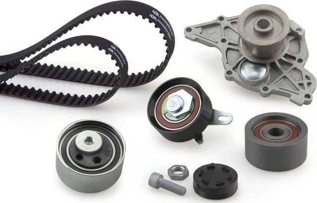 Помпа (водяной насос) с комплектом ремня ГРМ Gates PowerGrip® для Audi A8 I (D2) 1997-2002. Артикул KP15557XS-1