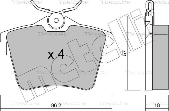 Тормозные колодки Metelli. Артикул 22-0602-0
