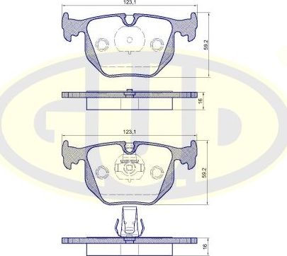 Тормозные колодки G.U.D.. Артикул GBP880116