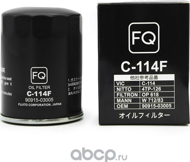 Фильтр масляный FQ C-114F 9091503005 , W713/9, W712/83, шт FQ. Артикул C114F