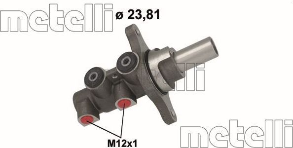 Тормозной цилиндр главный Metelli (алюминий) для Hyundai i40 I 2011-2026. Артикул 05-1154
