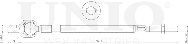 Тяга рулевая (Unio). Артикул SSP-30102