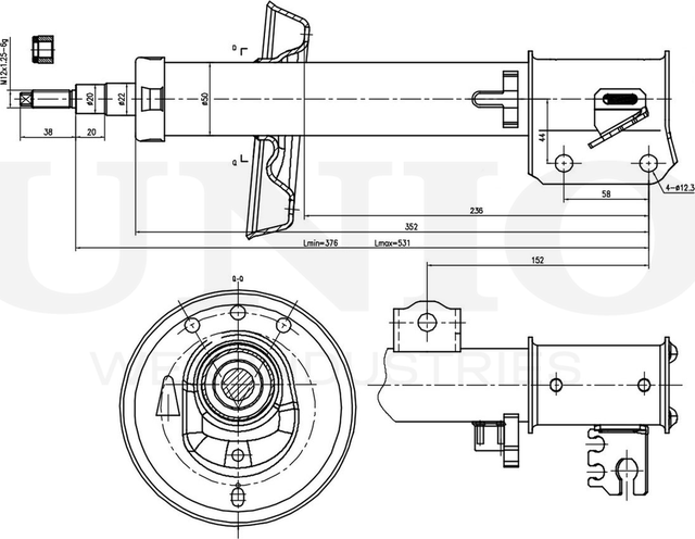 Амортизатор подвески (Unio). Артикул SAB-10043