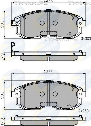 Тормозные колодки Comline Comline передние для Fiat Sedici 2006-2012. Артикул CBP32025