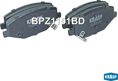Колодки тормозные (Krauf). Артикул BPZ1151BD