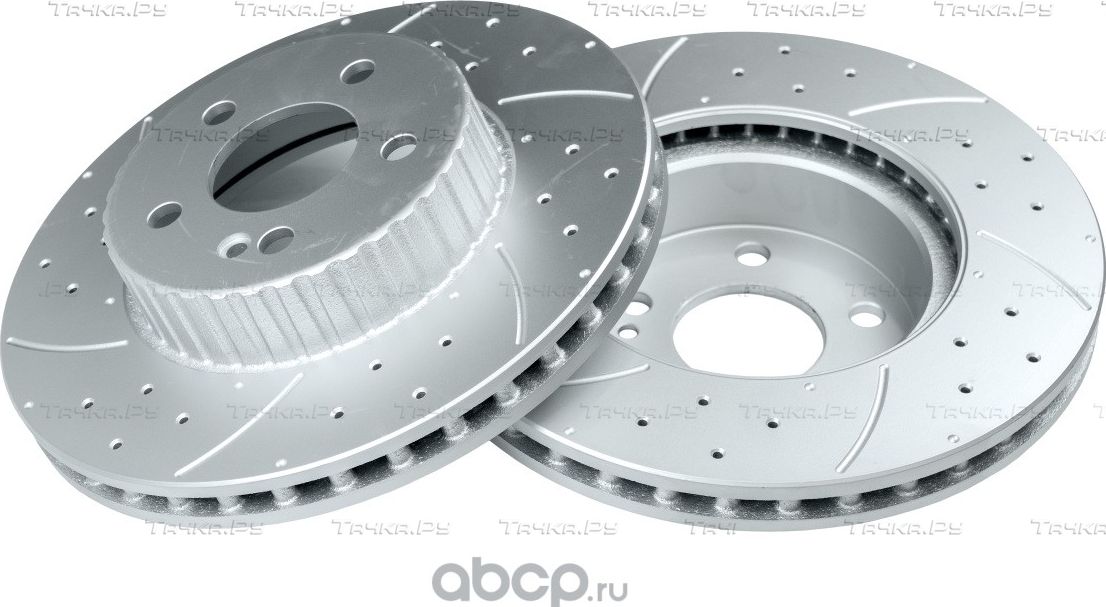CBR6100_Передние тормозные диски Evolution с перфорацией и насечками, в покрытии (Powerstop). Артикул CBR6100
