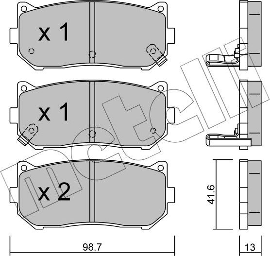Тормозные колодки Metelli. Артикул 22-0372-0