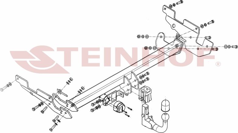 Фаркоп Steinhof для Mazda CX-5 I 2012-2017. Быстросъемный крюк. Артикул M-033