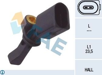 Датчик ABS FAE задний левый для Audi S1 I (8X) 2014-2018. Артикул 78066