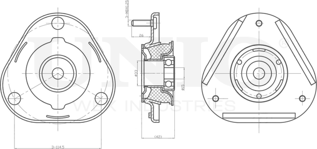 Опора амортизационной стойки (Unio). Артикул RMP-13108