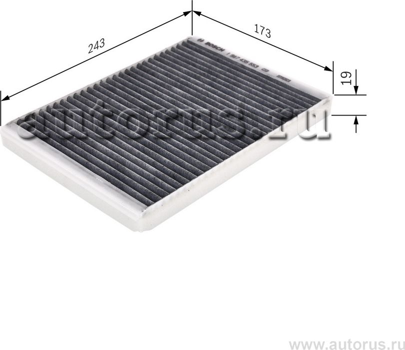 Фильтр салона BOSCH 1987435553 R5553 ФИЛЬТР САЛОНА С АКТИВИРОВАННЫМ УГЛЕМ R5553. Артикул 1987435553
