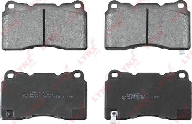 Тормозные колодки LYNXauto передние для Tesla Roadster I 2008-2012. Артикул BD-5530