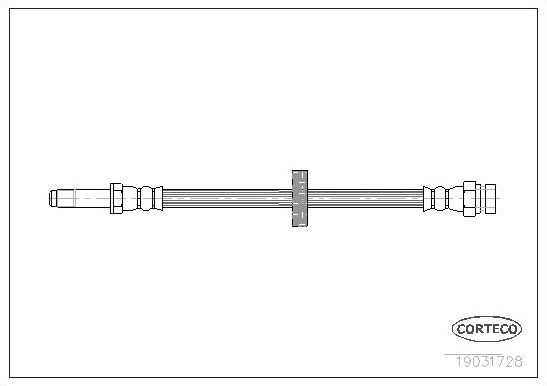 Тормозной шланг Corteco передний для Skoda Felicia I 1994-2002. Артикул 19031728