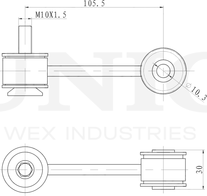 Тяга/стойка стабилизатора (Unio). Артикул SSP-50011